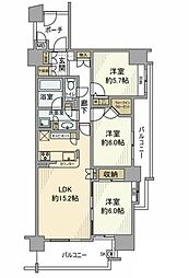 東武東上線 和光市駅 徒歩4分の賃貸マンション 7階3LDKの間取り