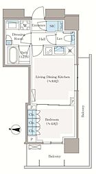 パークシティ中野ザタワーブリーズ 1LDKの間取図画像