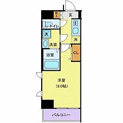 JR常磐線 綾瀬駅 徒歩8分の賃貸マンション 2階1Kの間取り