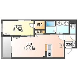 サンジュ(Sanju) 1LDKの間取図画像