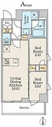 墨田区吾妻橋2丁目マンション 2LDKの間取図画像