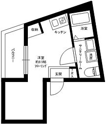 PranaVilla ワンルームの間取図画像
