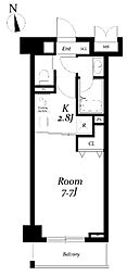 CLASSYOTSUYA 1Kの間取図画像