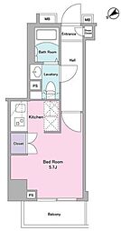 Log武蔵小山 2階ワンルームの間取り