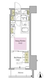 アーバネックス早稲田テラス 1DKの間取図画像