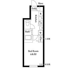 アーバンレジデンス板橋 1階1Kの間取り