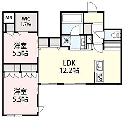 間取図画像 2LDK
