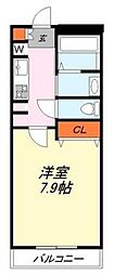 シャーメゾンアオキ33 1Kの間取図画像
