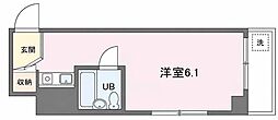 山本ビル ワンルームの間取図画像