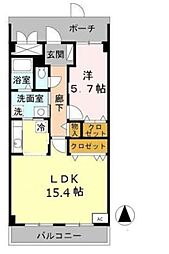 エルロード住吉6号館 1LDKの間取図画像