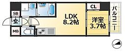 LIVIAZKOBELaMer 1LDKの間取図画像