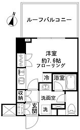 パークリュクス清澄白河 ワンルームの間取図画像
