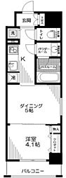 DUOSTAGE本所吾妻橋 1DKの間取図画像