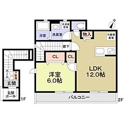 和田の丘terrace 1LDKの間取図画像