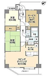 東急ドエルアルス淵野辺 2SLDKの間取図画像