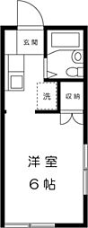 パークハイムHIRO ワンルームの間取図画像