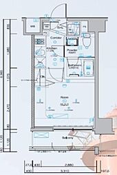 SYNEX横濱阪東橋2 1Kの間取図画像