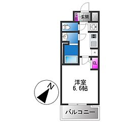 S-RESIDENCE堺湊駅前azure 1Kの間取図画像