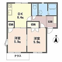 フレグランスエル 0101 ｜ 大阪府寝屋川市香里北之町8-19（賃貸アパート2DK・1階・43.00㎡） その2