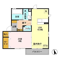 ノワイエ 1LDKの間取図画像