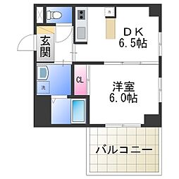ベルメゾン 1DKの間取図画像