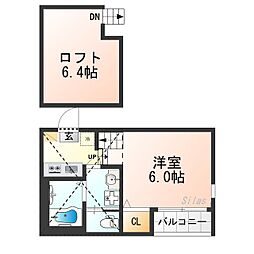 淀ヒルズ 1DKの間取図画像