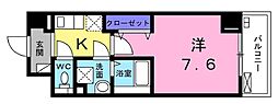 グレイスフォレスト 1Kの間取図画像