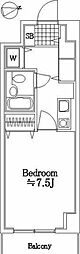 ライオンズマンション高津 1Kの間取図画像