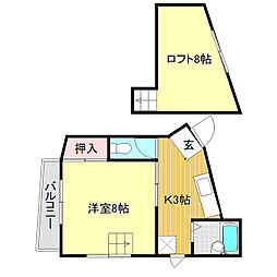 都計ビル 1Kの間取図画像