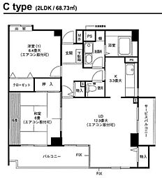 ヴェルドミール仲町台 2LDKの間取図画像