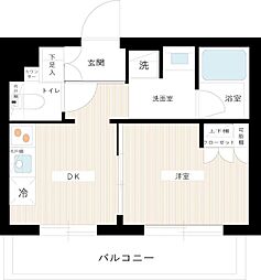 ARCOBALENOイタバシサクラガワ 1DKの間取図画像