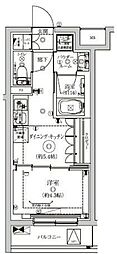 セジョリ東陽町2 1DKの間取図画像