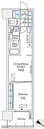 ロイヤルパークス有明 1LDKの間取図画像