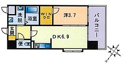 カーサエンペサール 1DKの間取図画像