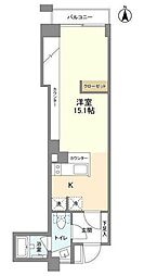 バウムプラッツ 4階ワンルームの間取り