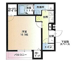 フジパレス正省駅南2番館 1Kの間取図画像