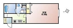 FABRIC武蔵新田 1Kの間取図画像