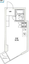 三越東中野マンション ワンルームの間取図画像