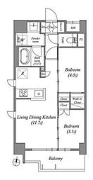 ACPレジデンス三ノ輪テラス 2LDKの間取図画像