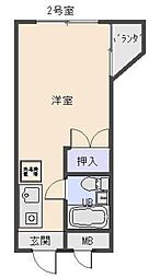 サンパレス南林間 ワンルームの間取図画像