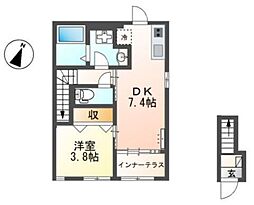 ヴェリテ昭島 1DKの間取図画像