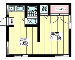 東京メトロ丸ノ内線 荻窪駅 徒歩9分の賃貸アパート 1階1Kの間取り