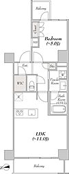 MYRIARESIDENCE浅草橋 1LDKの間取図画像