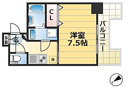 エイペックス神戸みなと元町Coast Line 10階1Kの間取り