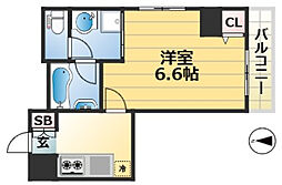 文平ハウス 1Kの間取図画像
