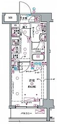 JR総武線 新小岩駅 徒歩10分の賃貸マンション 2階1Kの間取り