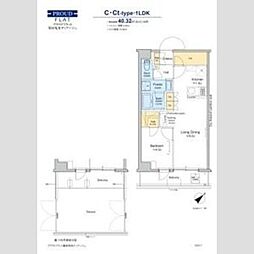プラウドフラット墨田曳舟ディアージュ 1階1LDKの間取り