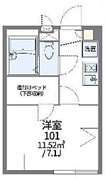 レオパレスLaGrazia 1Kの間取図画像