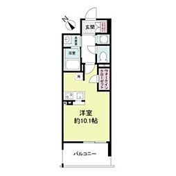 ArtizA堺 15階ワンルームの間取り
