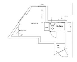 SHUビル 3階ワンルームの間取り